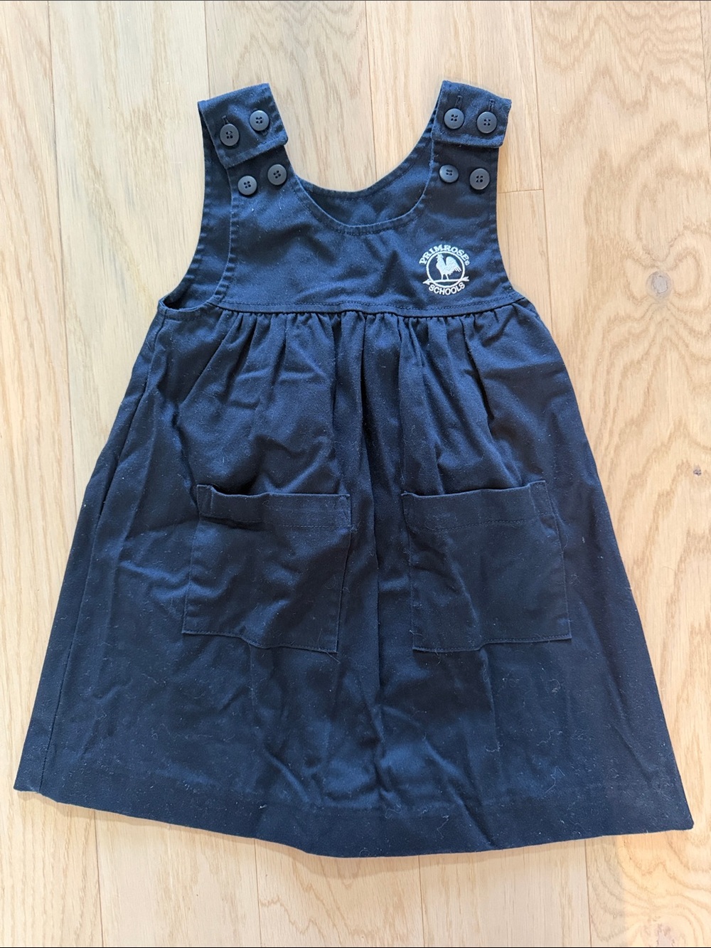 New Dennis Primrose girls Navy Blue overalls jumper dress